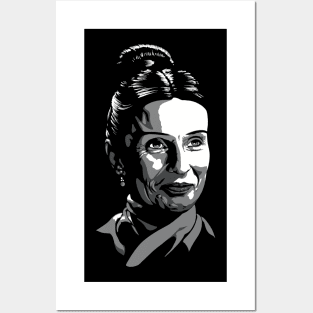 Cloris Leachman greyscale Posters and Art